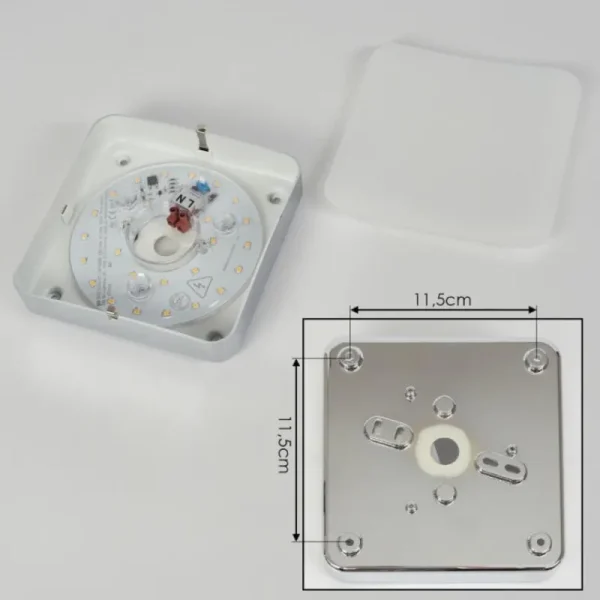 hofstein Applique murale Hutton LED Nickel mat, 1 lumière* Lampes En Verre