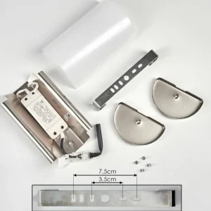 hofstein Applique murale Hutton LED Nickel mat, 2 lumières* Lampes Modernes