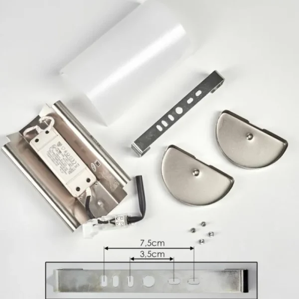 hofstein Applique murale Hutton LED Nickel mat, 2 lumières* Lampes Modernes