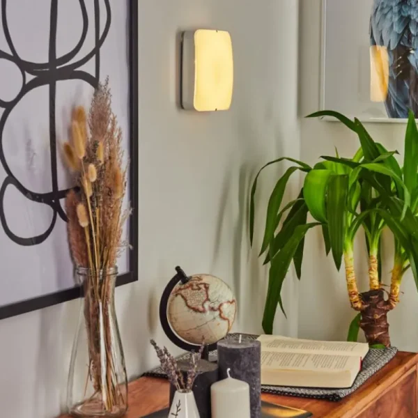 hofstein Applique murale Hutton LED Nickel mat, 1 lumière* Lampes En Verre