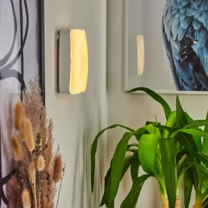 hofstein Applique murale Hutton LED Nickel mat, 1 lumière* Lampes En Verre
