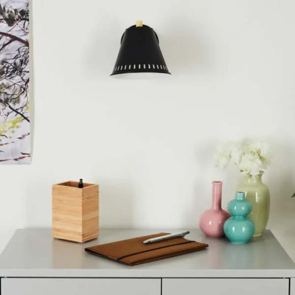 hofstein Applique murale Iasoa Laiton, Noir, 1 lumière* Lampes Modernes