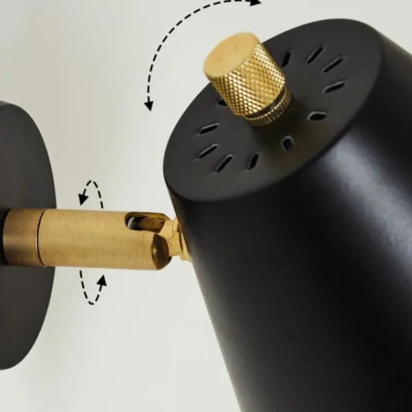 hofstein Applique murale Iasoa Laiton, Noir, 1 lumière* Lampes Modernes