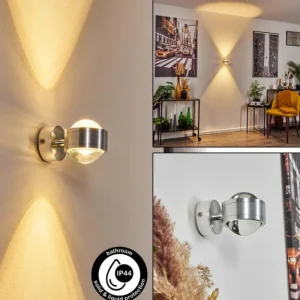 hofstein Applique murale Indore LED Aluminium, 2 lumières* Lampes En Verre