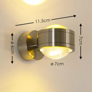 hofstein Applique murale INDORE LED Nickel mat, 2 lumières* Lampes Modernes