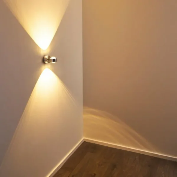hofstein Applique murale Indore LED Aluminium, 2 lumières* Lampes En Verre