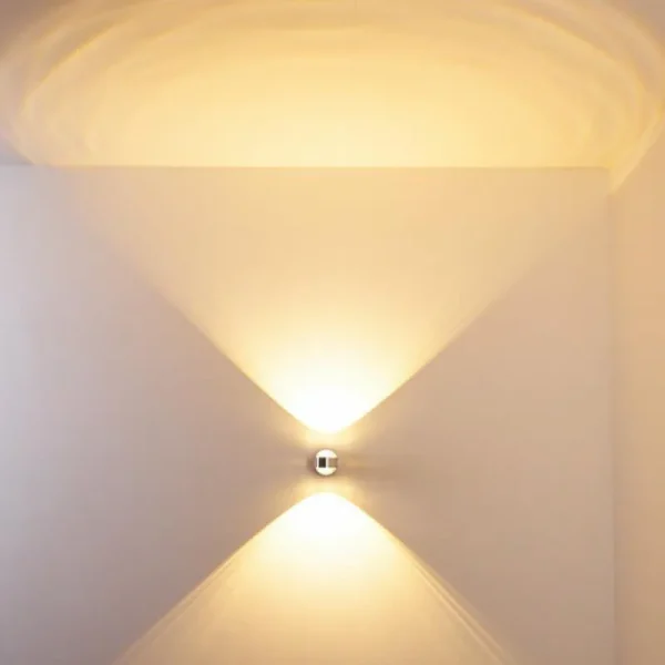 hofstein Applique murale Indore LED Aluminium, 2 lumières* Lampes En Verre