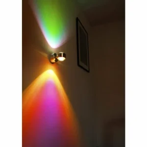 hofstein Applique murale Indore LED Aluminium, 2 lumières* Lampes En Verre
