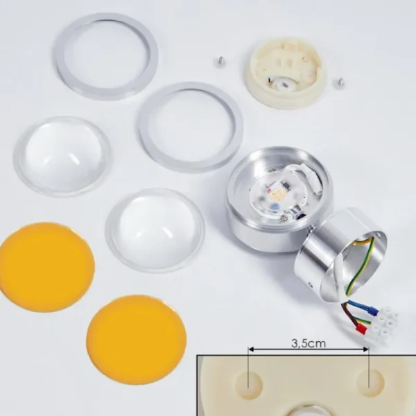 hofstein Applique murale Indore LED Aluminium, 2 lumières* Lampes En Verre