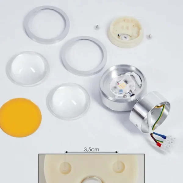 hofstein Applique murale Indore LED Aluminium, 2 lumières* Lampes En Verre