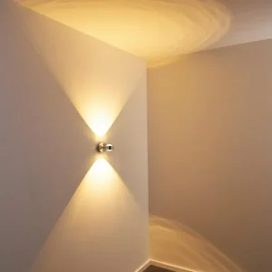 hofstein Applique murale Indore LED Aluminium, 2 lumières* Lampes En Verre