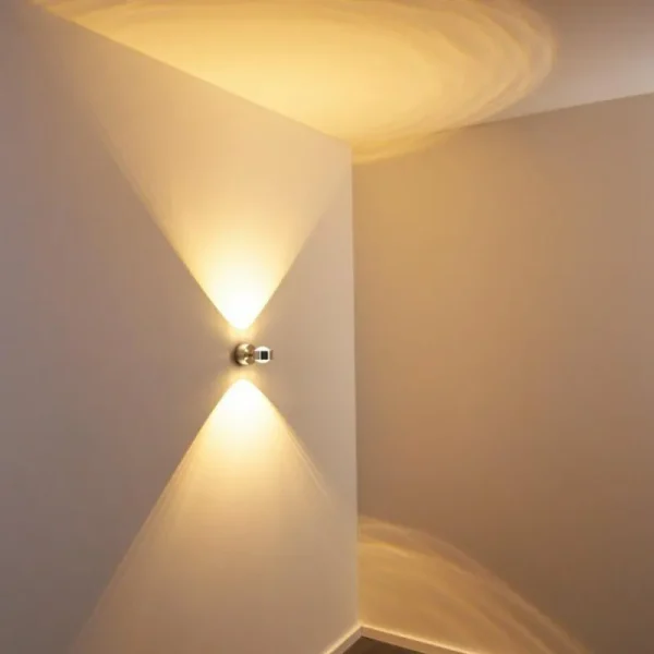hofstein Applique murale Indore LED Aluminium, 2 lumières* Lampes En Verre
