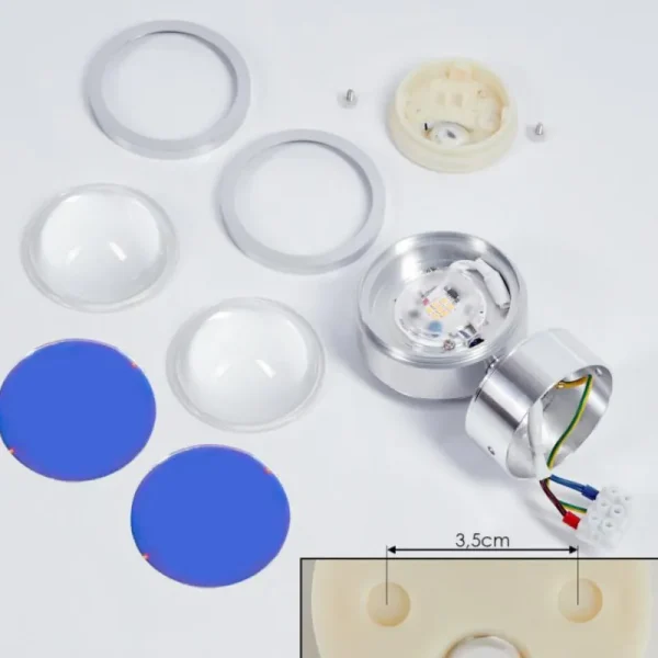 hofstein Applique murale Indore LED Aluminium, 2 lumières* Lampes En Verre