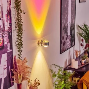 hofstein Applique murale Indore LED Aluminium, 2 lumières* Lampes En Verre