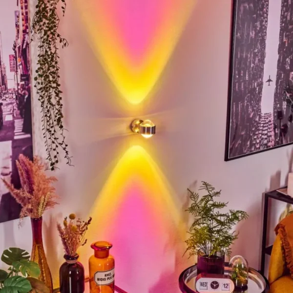 hofstein Applique murale Indore LED Aluminium, 2 lumières* Lampes En Verre