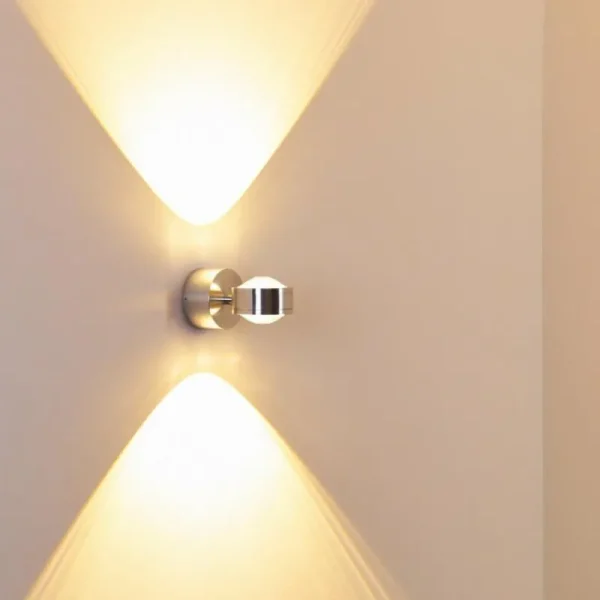 hofstein Applique murale Indore LED Aluminium, 2 lumières* Lampes En Verre