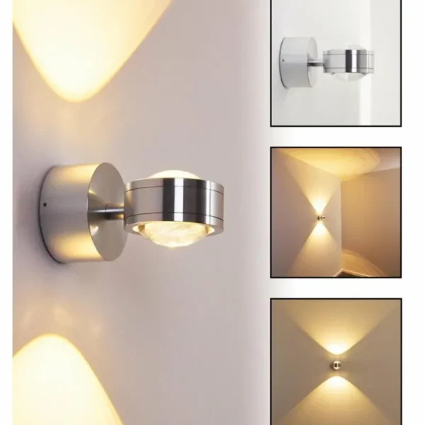 hofstein Applique murale Indore LED Aluminium, 2 lumières* Lampes En Verre