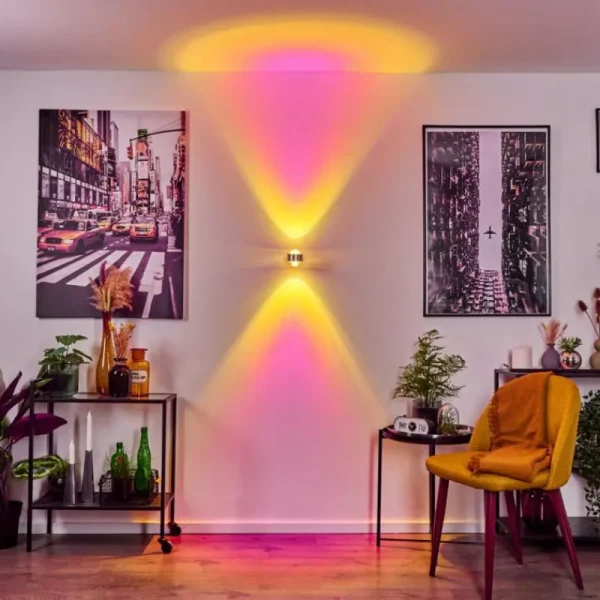 hofstein Applique murale Indore LED Aluminium, 2 lumières* Lampes En Verre