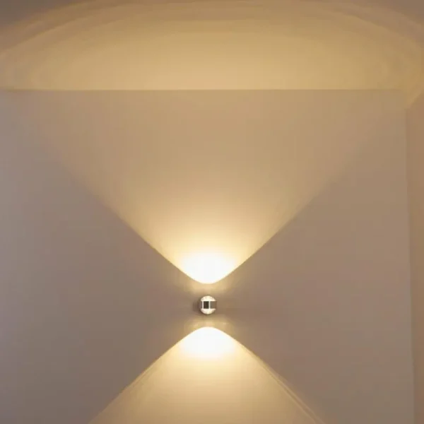 hofstein Applique murale Indore LED Aluminium, 2 lumières* Lampes En Verre
