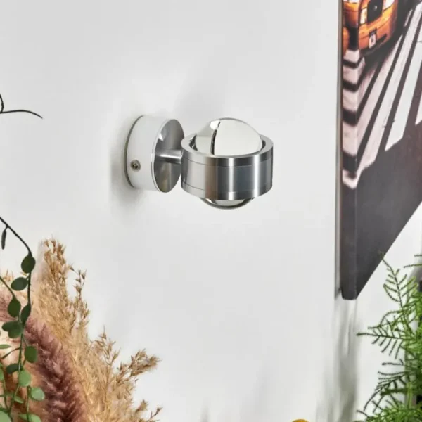 hofstein Applique murale Indore LED Aluminium, 2 lumières* Lampes En Verre
