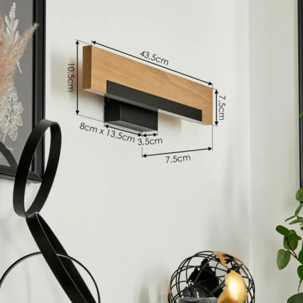 hofstein Applique murale Inzino LED Écru, Noir, 1 lumière* Lampes Modernes
