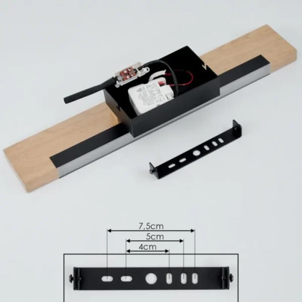 hofstein Applique murale Inzino LED Écru, Noir, 1 lumière* Lampes Modernes