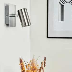 hofstein Applique murale Javel Chrome, Nickel mat, 1 lumière* Lampes Modernes