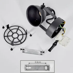 hofstein Applique murale Jonsered LED Noir, 1 lumière* Lampes Modernes