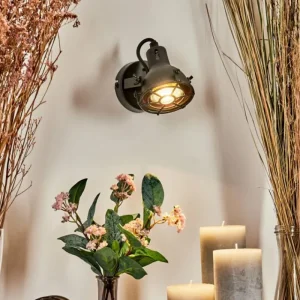 hofstein Applique murale Jonsered LED Noir, 1 lumière* Lampes Modernes