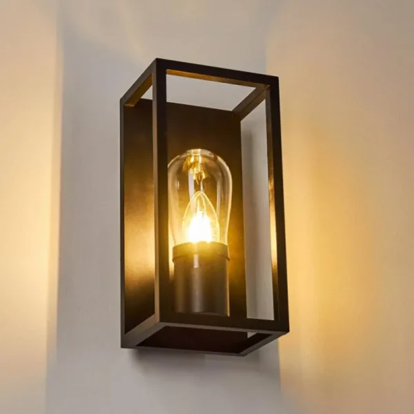 hofstein Applique murale Karlsborg Noir, 1 lumière* Lampes En Verre