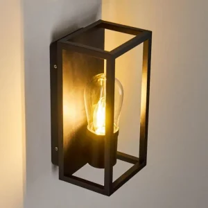 hofstein Applique murale Karlsborg Noir, 1 lumière* Lampes En Verre