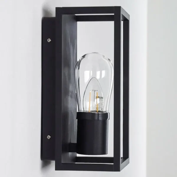 hofstein Applique murale Karlsborg Noir, 1 lumière* Lampes En Verre