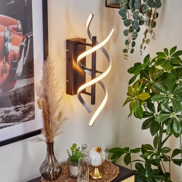 hofstein Applique murale Khovet LED Noir, 1 lumière* Lampes Modernes