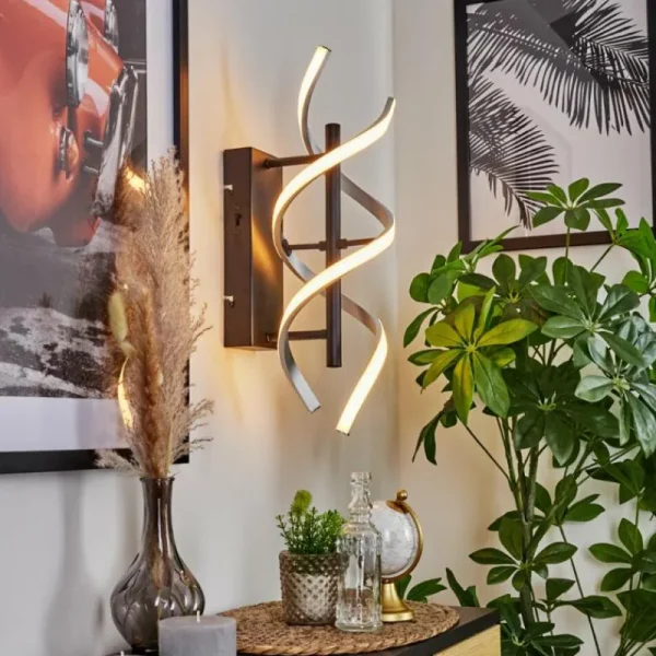hofstein Applique murale Khovet LED Noir, 1 lumière* Lampes Modernes
