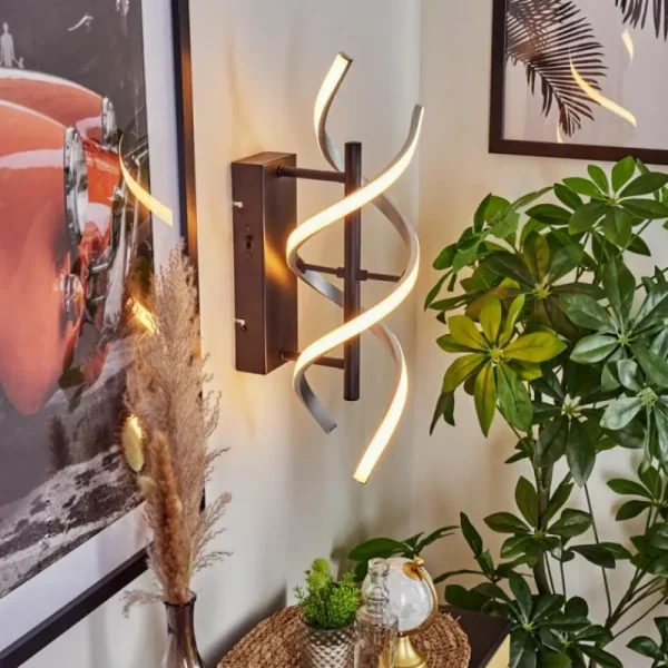 hofstein Applique murale Khovet LED Noir, 1 lumière* Lampes Modernes