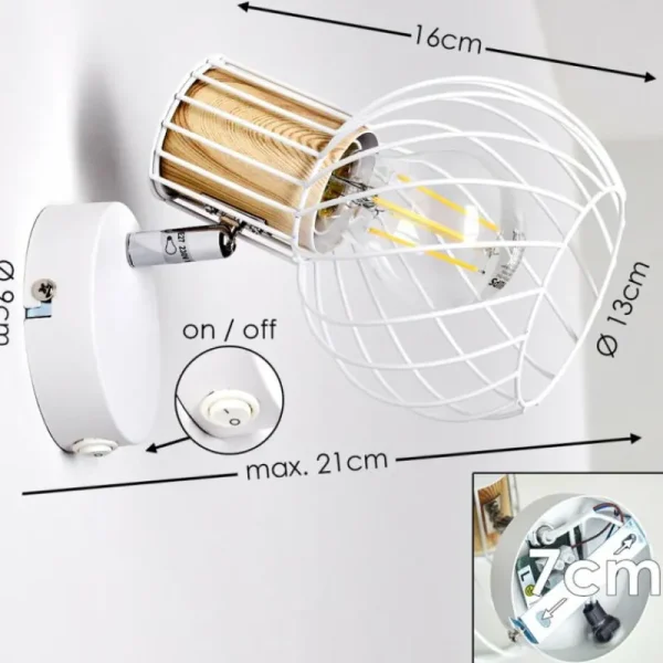 hofstein Applique murale Koler Blanc, 1 lumière* Lampes Modernes