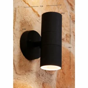 hofstein Applique murale Konstsmide MODENA Noir, 2 lumières* Lampes Modernes