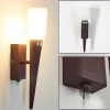 hofstein Applique murale Kundi Rouille, 1 lumière* Lampes En Verre