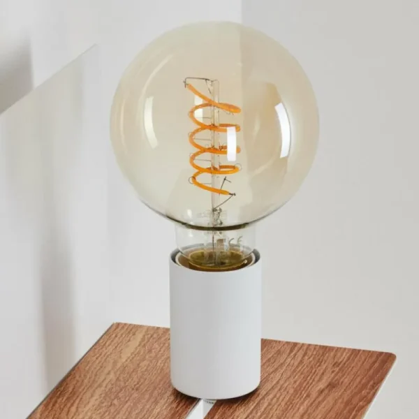 hofstein Applique murale Lafinur Brun, Couleur bois, Blanc, 1 lumière* Lampes Modernes
