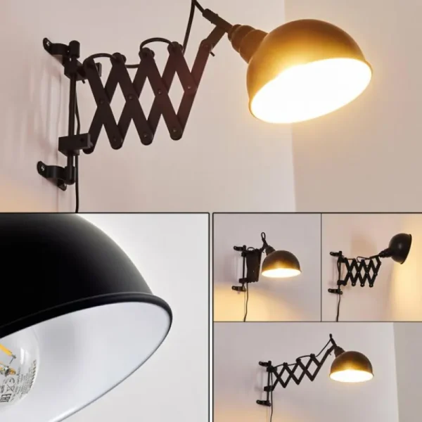 hofstein Applique murale Lasano Noir, 1 lumière* Lampes Modernes