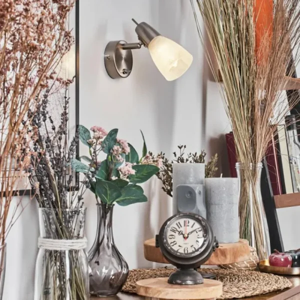hofstein Applique murale Lejsta LED Nickel mat, 1 lumière* Lampes En Verre
