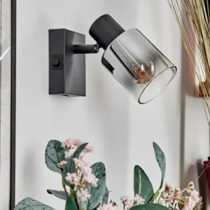 hofstein Applique murale Leteque Noir, 1 lumière* Lampes Modernes