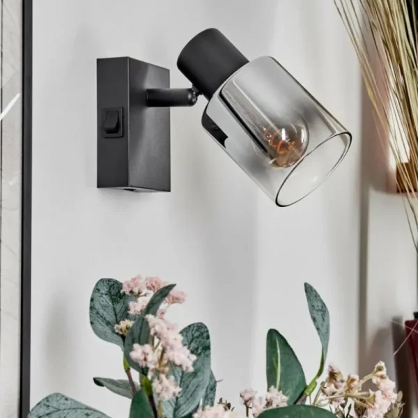 hofstein Applique murale Leteque Noir, 1 lumière* Lampes Modernes