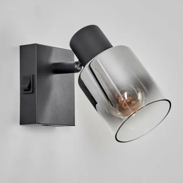 hofstein Applique murale Leteque Noir, 1 lumière* Lampes Modernes