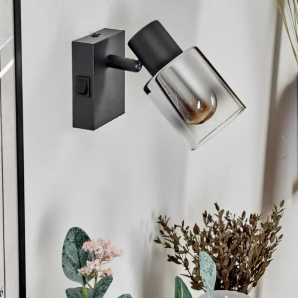 hofstein Applique murale Leteque Noir, 1 lumière* Lampes Modernes