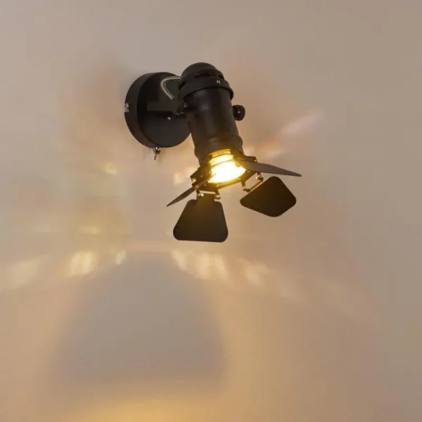 hofstein Applique murale Lichinga Noir, 1 lumière* Lampes Modernes