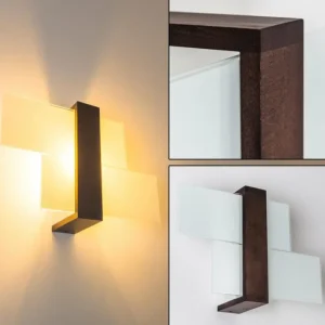 hofstein Applique murale Lovikka Bois foncé, 1 lumière* Lampes Modernes