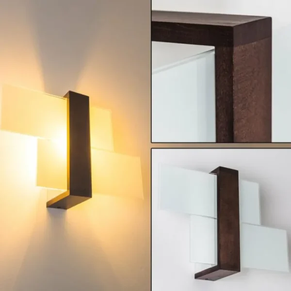 hofstein Applique murale Lovikka Bois foncé, 1 lumière* Lampes Modernes