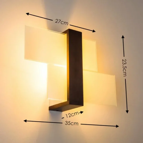 hofstein Applique murale Lovikka Bois foncé, 1 lumière* Lampes Modernes