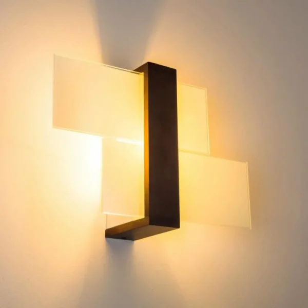 hofstein Applique murale Lovikka Bois foncé, 1 lumière* Lampes Modernes
